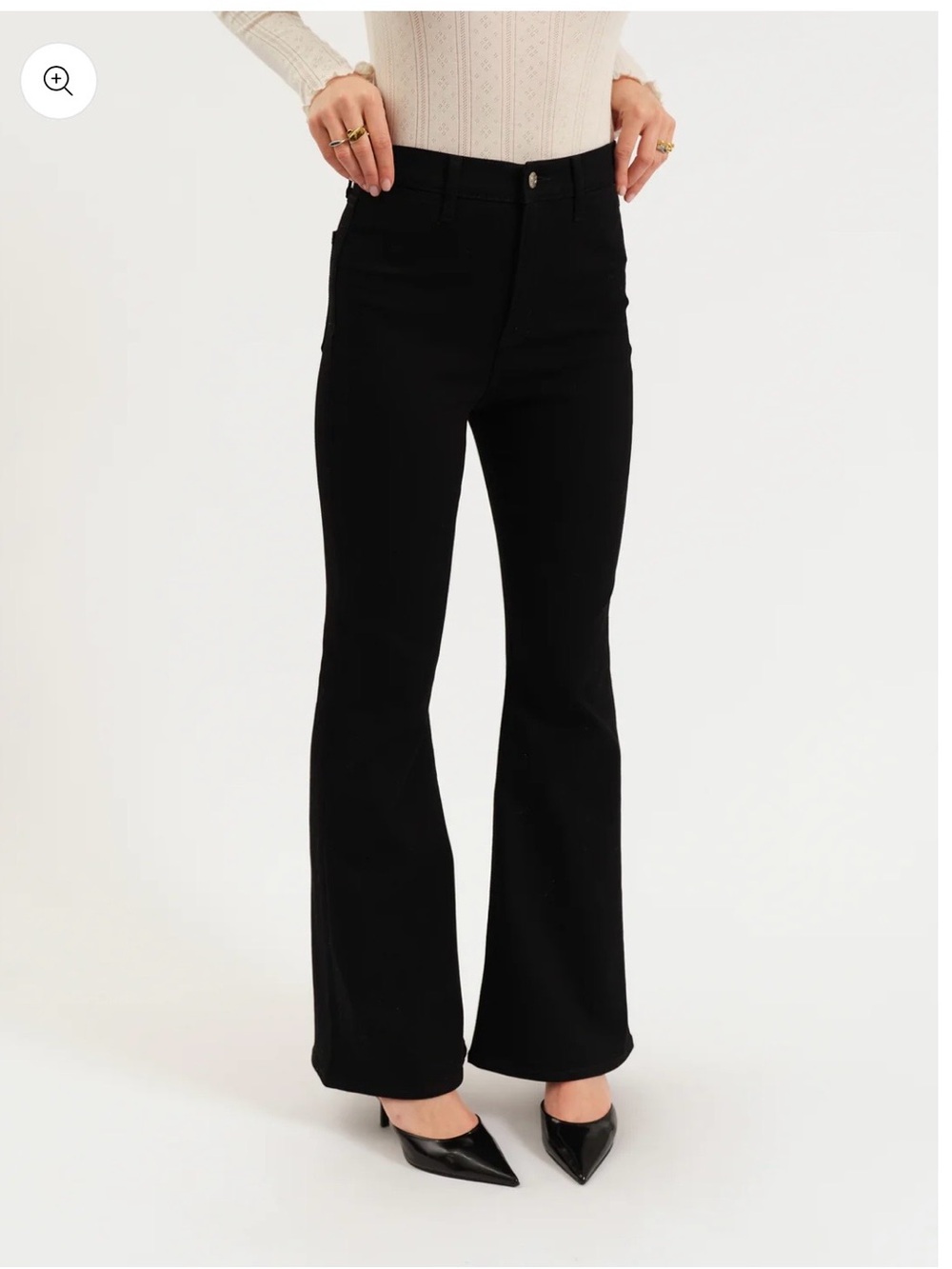 Daze Denim High-Rise Black Flare Jeans - Women's